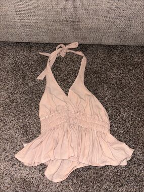 Ocean Drive Pale Pink Halter Tank Top